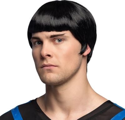 Boland - Pruik Space officer Zwart - Steil - Kort - Mannen - Piloot - Sciencefiction