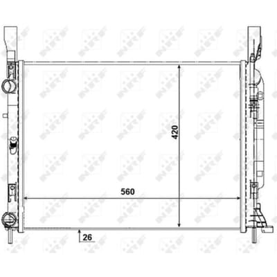Radiator, motorkoeling NRF 53003