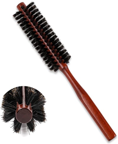Dailygoods - Ronde borstel - Stylingborstel - Ergonomische handgreep - Mini-formaat - Draagbaar - Voor het drogen en stylen van haar