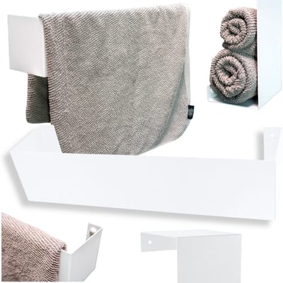 Zolta - Wandrek - 600x14x14 cm - Metaal - Wit