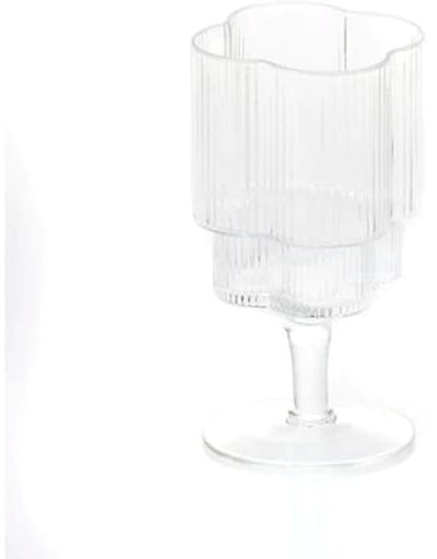 Bavary Clover Lines - Klaver Magnolia - Glazen - Uniek & Modern Design - Set Van 6
