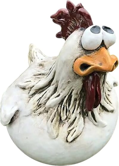 Grappige Kip Tuindecoratie – Hars Beeld – Boerderij & Binnenplaats Decor – Housewarming Cadeau