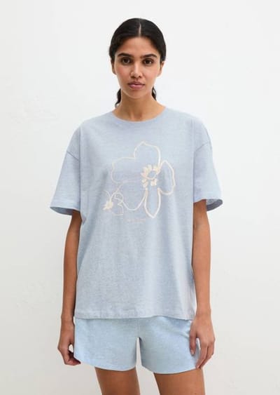 MARC O’POLO Lounge T-shirt in vriendjesstijl blauw small