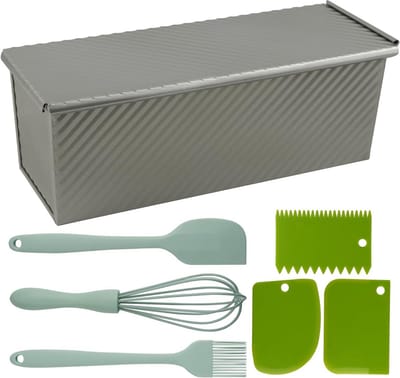 Broodpan met Deksel voor Thuiskoken en Bakken van Brood en Toast (Capaciteit 1,0 kg)