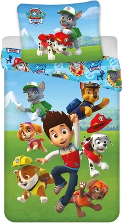 Paw Patrol - Dekbedovertrek - Blauw - Kussen - Kinderen