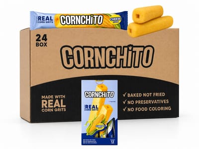 Cornchito Cheese – 24 x 12 Stuks – Knapperige Maisstick – Gebakken – Halal – Glutenvrij – Grootverpakking