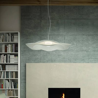 Bover LED hanglamp Mediterránia S/105.2, wit/crèmekleurig