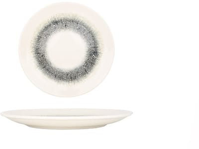 Kütahya Porselen Dessertbord - Black Ice - Porselein - 23 cm - set van 6
