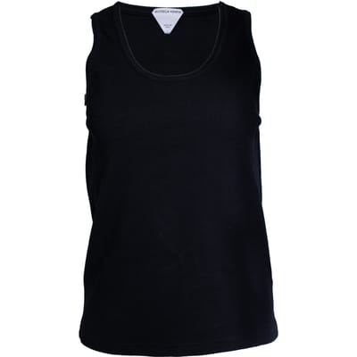 Bottega Veneta, geribbelde tanktop in zwart