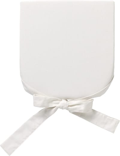 Dutch Decor - JAVA - stoelkussen 40x40 cm - 100% katoen - met lint - Snow White - wit - Zitkussen