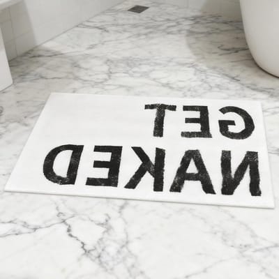Zachte en Antislip Badmat in Zwart en Wit, 40 x 60 cm, Wasbaar en Geschikt voor Badkamer, Keuken en Woonkamer