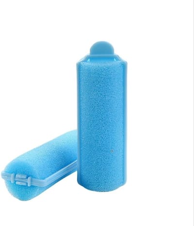 Schuimrubberen Krulspelden - Hittevrije Krullers - Zachte Haarstyling - Comfortabel Nachtgebruik - 15 cm Diameter - Blauw