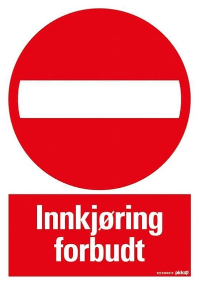 Pickup bord 23x33 cm - INNKJØRING FORBUDT