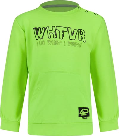 4PRESIDENT Sweater jongens - Light Bright Green - Maat 74 - Jongens trui