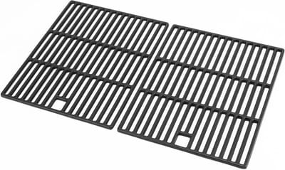 Cast Iron Grillrooster 44.5 x 73.6 cm, Vervangend Rooster voor Barbecue, Geschikt voor Hittebestendig Grillen, Set van 2