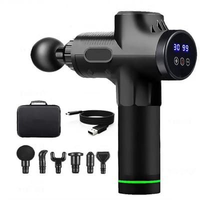 DIMICO - Massage apparaat - Massage-gun - Massage gun - Zwart - 50W - Massagepistool - Lichaam nek rug benen - 30 standen