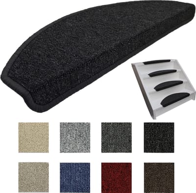 Elite Trapmatten - 15 stuks - Lima Antraciet ---62x19x3,5cm--- Halve maantjes