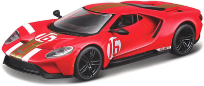 Bburago Ford Gt - Modelauto - Schaal 1:32 - Rood/Wit/Goud