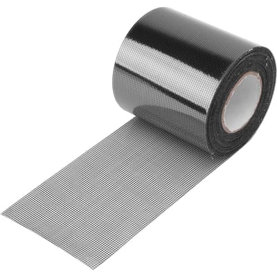 Raamhor Reparatietape 80mmx9.15m Transparant Zelfklevend Gaas Scherm Reparatiepleister Zwart zwart