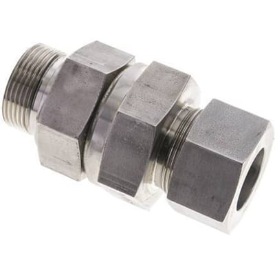30S (M42x2) & G1-1/4'' Regeling-Uit RVS Terugslagklep Snijring Buitendraad 1-250 bar ISO 8434-1