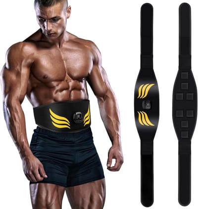 Elektrische Buikspiertrainer - EMS Trainer - Spierversteviging - USB Oplaadbaar - 120 cm - Zwart