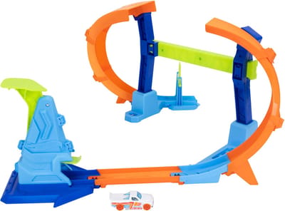 Hot Wheels Stunt Tracks Corkscrew Jump Champion