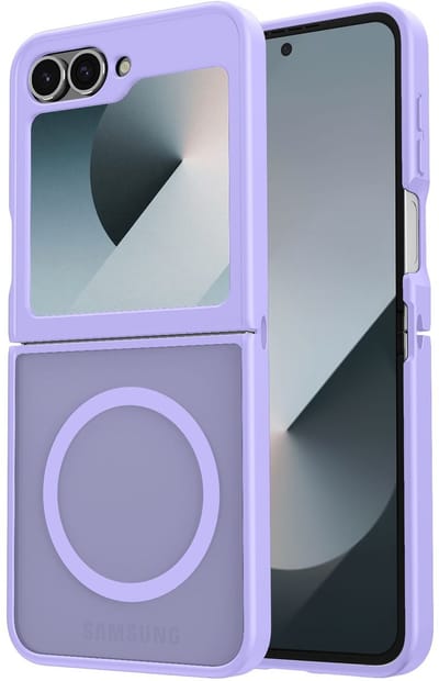 Hoesje Geschikt voor Samsung Galaxy Z Flip 7 FE / 6 - Compatibel met MagSafe / Qi2 - Matte Beschermhoes - Back Cover met Magneet - Paars