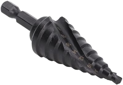 Stappenboor HSS - Metaalboor trapvorm - Metaalbewerking precisie - Dubbele groef antislippunt - 10 stappen maten