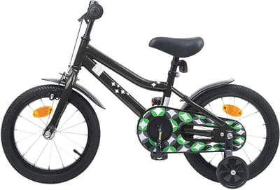 Kinderfiets - Klassieke fiets - Stadsfietsen - Verstelbaar stuur en zadel - 16 inch - Zwart