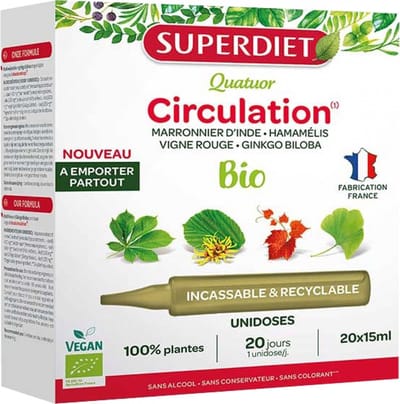 Superdiet Quatuor Circulation Bio 20 Unidoses