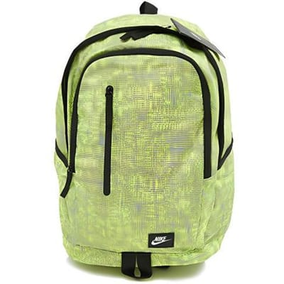 Sac à dos Nike All Access Soleday Léger Décontracté Sport Étudiant Fermeture éclair Polyester Sac à dos Unisexe Vert Clair BA5231-012 Light Green