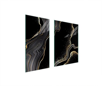 TMK ArtDeko - Snijplank - Glas - Marmereffect - 75x52 cm