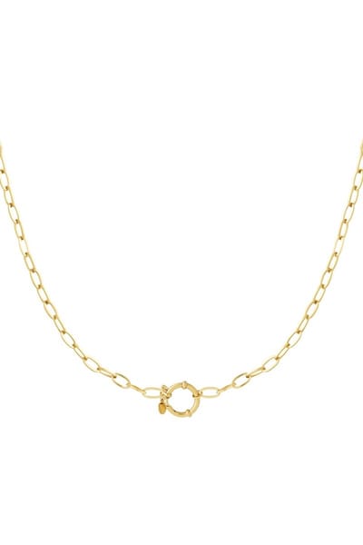Bijoutheek Collier Q Slot Schakels Dik Goud