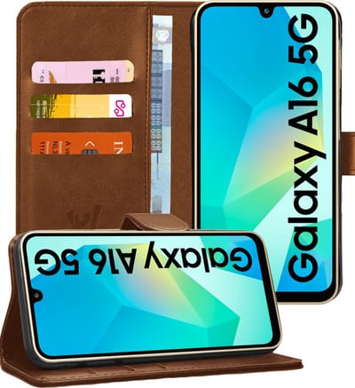 Hoesje geschikt voor Samsung Galaxy A16 - Portemonnee Book Case Bruin