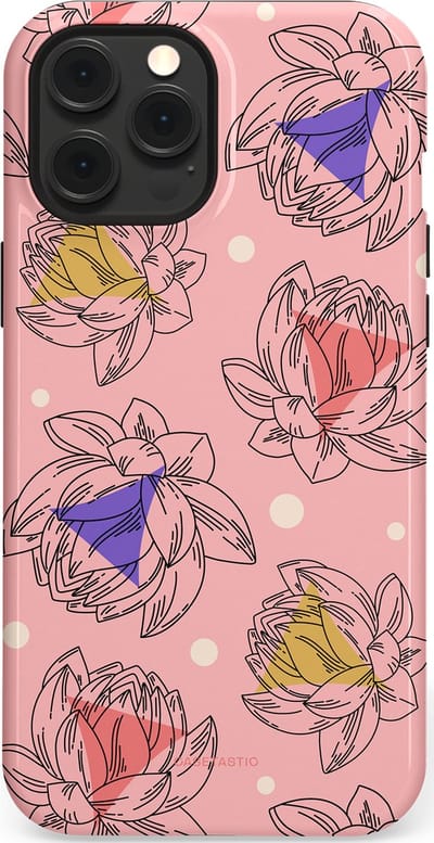 Casetastic Hoesje Geschikt voor Apple iPhone 12 Pro Max Magsafe - Stijlvolle Beschermende Duo-layer Case - Bloemen Pastel Roze