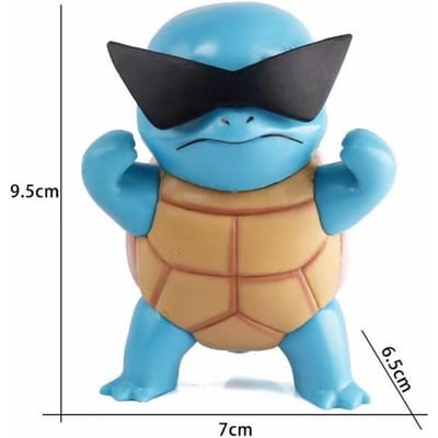 3 stijlen 9cm Pokemon Figuur Squirtle Draagt Zonnebril Figuur PVC Model Verzamelaar Pokemon Go Actiefiguur Kinder Verjaardagscadeau