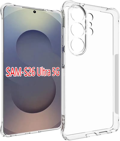 MobyDefend Hoesje - Geschikt voor Samsung Galaxy S26 Ultra - Transparante Shockproof TPU Backcover - Verstevigde Hoeken - Volledig Doorzichtig