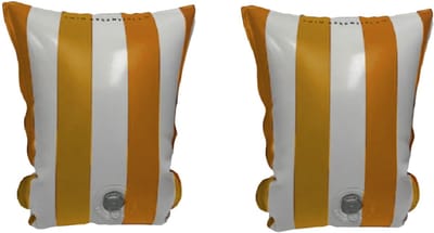 Swim Essentials - Zwembandjes gestreept - Zwemvleugels - 0-15 kg - 0-2 jaar - PVC - Bruin/wit
