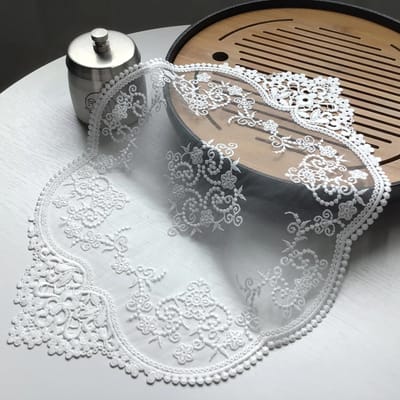 Vintage Kant Tafelonderleggers Franse Haak Doilies Handgemaakte Geborduurde Tafelmatten Plaatsmatten Bekeronderzetter Tafelonderleggers Duurzaam 31 42CM