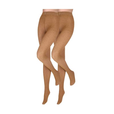 Sarlini - Dames 2x2 rib - Modal panty - 2-Pak - Brique Melange / S/M