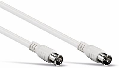 F-quick (m) - F-quick (m) coaxkabel / recht - wit - 7,5 meter