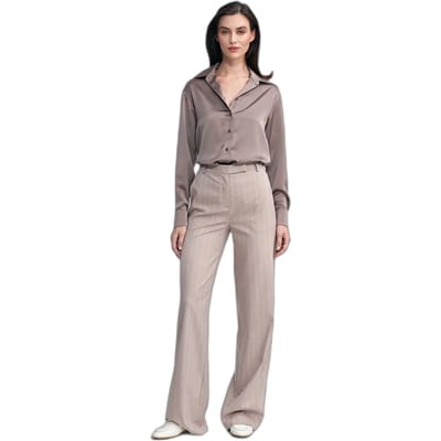 Gestreepte bootcut broek voor dames Nife