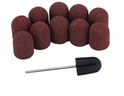 SnelShoppen - 10 Stuks Nagel Polijstkoppen Set voor Manicure en Pedicure - Perfect voor Elektrische Nagelfrees - Verwijder Dode Huid en Polijst - Prof