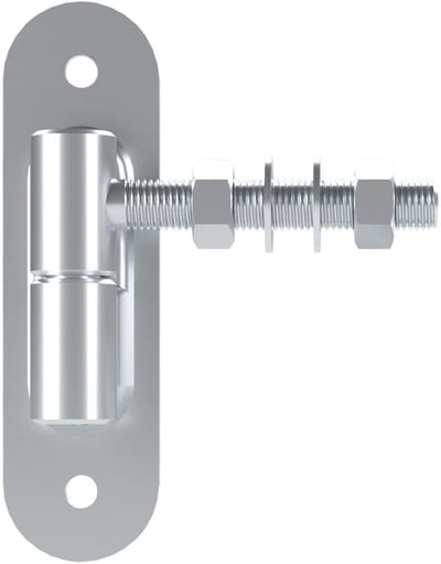 SOTECH poortscharnier Ø 27 mm M16 x 96 mm belastbaarheid 250 kg / stuk met opschroefplaat verzinkt stalen poortscharnier deurscharnier ophangscharnier