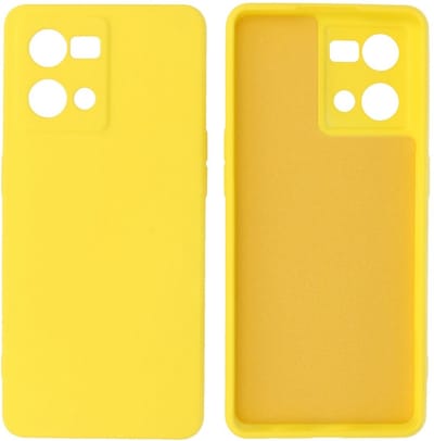 Fashion Backcover Telefoonhoesje - Color Hoesje - Geschikt voor Oppo Reno 8 4G - Geel