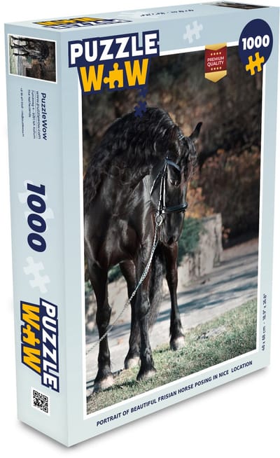 Puzzel Paarden - Fries - Halster - Legpuzzel - Puzzel 1000 stukjes volwassenen