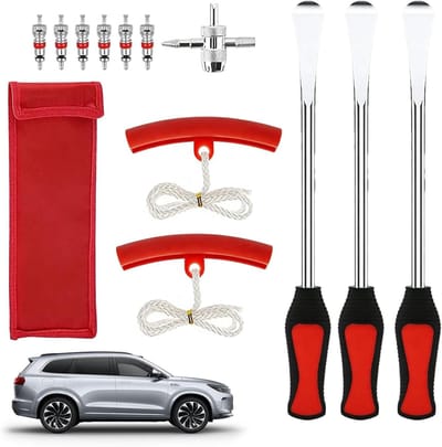 Bandenlichter Set - Steekijzer Bandenwissel - Voertuigonderhoud - Velgbeschermend Systeem - 18 cm - Meerkleurig