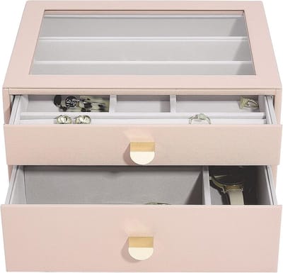 Klassieke Sieradendoos met Lades - Set van 2 - Organisatie voor Sieraden