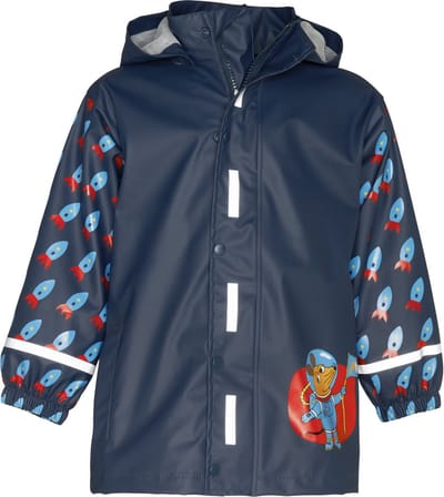 Playshoes - Regenjas voor kinderen - Muis in de ruimte - Donkerblauw - maat 98cm
