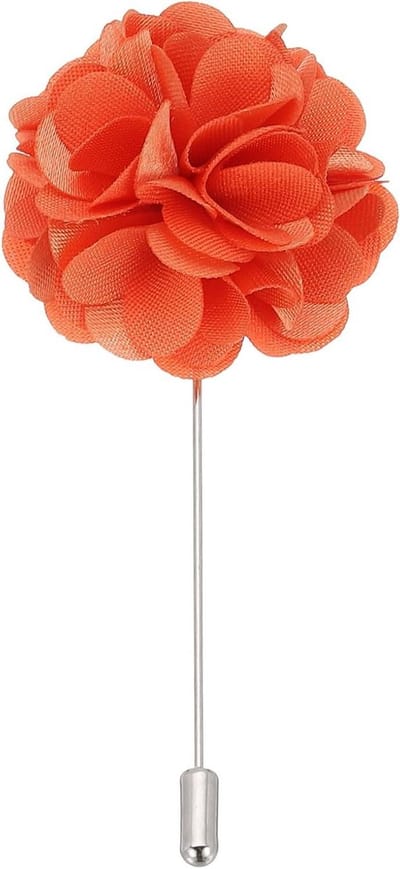 Bloemen Broche - Lapel Pin - Feestelijke Accessoires - Vintage Stijl - 4 x 8 cm - Oranje